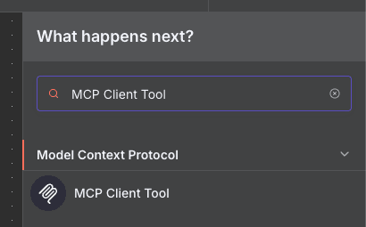 Поиск MCP Client Tool